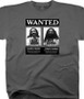 Cheech and Chong Wanted Grey Athletic T-Shirt Tee Liquid Blue