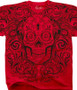 Luctus Calavera Keyhole Red T-Shirt Tee Liquid Blue