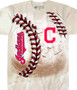MLB Cleveland Indians Hardball Tie-Dye T-Shirt Tee Liquid Blue
