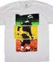 Bob Marley Soccer Tri-Color White T-Shirt Tee