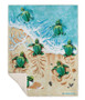 Turtle Beach Fleece Throw Blanket Liquid Blue