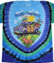 Light Fantasy Road Trippin' Tie-Dye T-Shirt Tee Liquid Blue