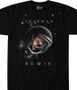 David Bowie Starman Black T-Shirt Tee Liquid Blue