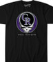 MLB Colorado Rockies GD Steal Your Base Black Athletic T-Shirt Tee Liquid Blue