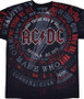 AC/DC Songs Black T-Shirt Tee Liquid Blue