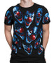 Dark Fantasy All Over Clowns Black T-Shirt Tee Liquid Blue