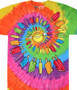 Food Popsicle Spiral Tie-Dye T-Shirt Tee Liquid Blue