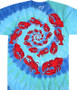 Food Lobster Spiral Tie-Dye T-Shirt Tee Liquid Blue