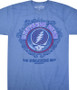 Grateful Dead Fillmore Blue Athletic T-Shirt Tee Liquid Blue