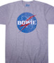 Bowies in Space Heather Poly-Cotton T-Shirt Tee Liquid Blue