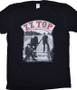 ZZ Top Tonnage Tour Black T-Shirt Tee Liquid Blue