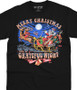 Grateful Dead Steal Your Sleigh Black T-Shirt Tee Tee Liquid Blue