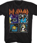 Def Leppard Albums Black T-Shirt Tee