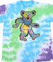 Grateful Dead Mod Bear Tie-Dye T-Shirt Tee Liquid Blue