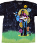 Jimi Hendrix Hendrix Shrooms Tie-Dye T-Shirt Tee Liquid Blue