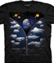 Sky Space Zipper Black T-Shirt Tee by Liquid Blue Sky Space Zipper Black T-Shirt Tee by Liquid Blue
