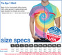 Tie-Dye T-Shirt Size Specifications