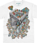 Grateful Dead Stair Bears White T-Shirt Tee Liquid Blue