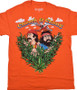 Cheech and Chong Field Of Dreams Clearance Orange T-Shirt Tee Liquid Blue