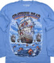 Grateful Dead Ship Of Fools Clearance Blue Long Sleeve Tee Liquid Blue
