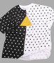 Polka-Dot White T-Shirt Tee Liquid Blue
