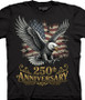 Americana 250th Legacy Of Liberty Black T-Shirt Tee Liquid Blue