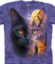 SpiritScape Halloween Black Cat Classic Cotton T-Shirt by The Mountain