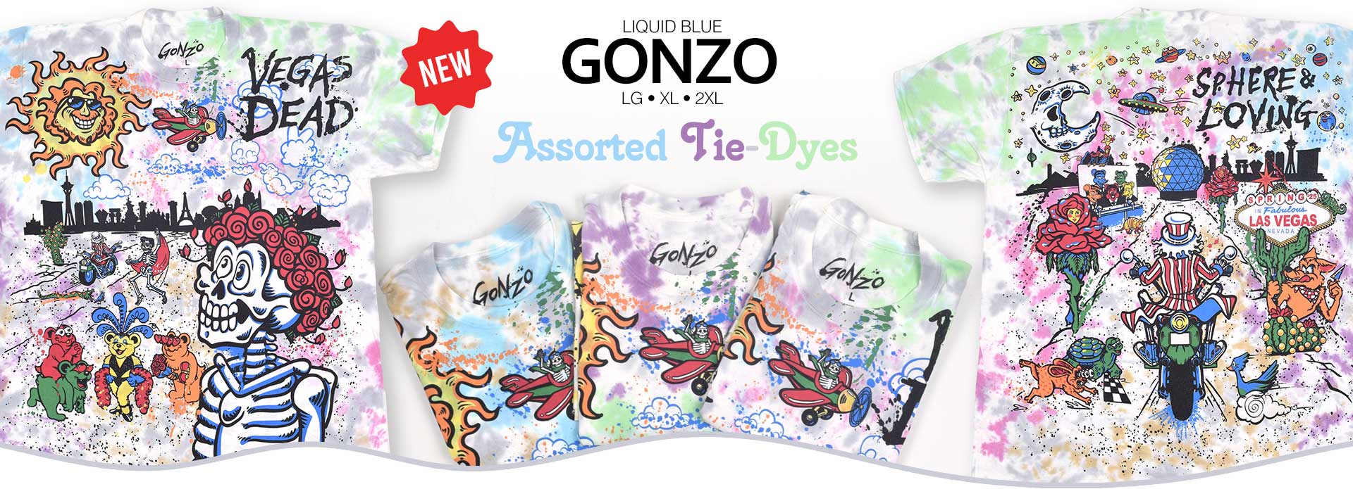 The World's Best Tie-Dyes T-Shirts Tees - Liquid Blue