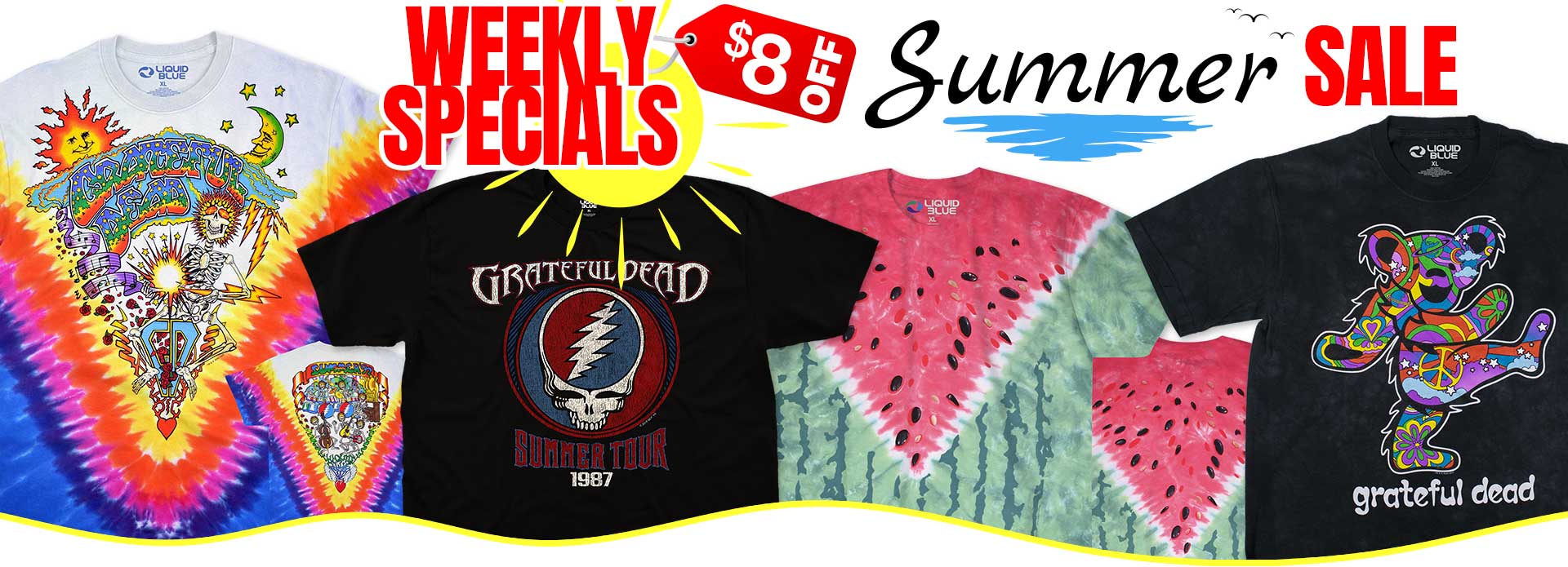 $8 OFF Weekly Specials ☀ Summer Sale 4 Tees on-sale!