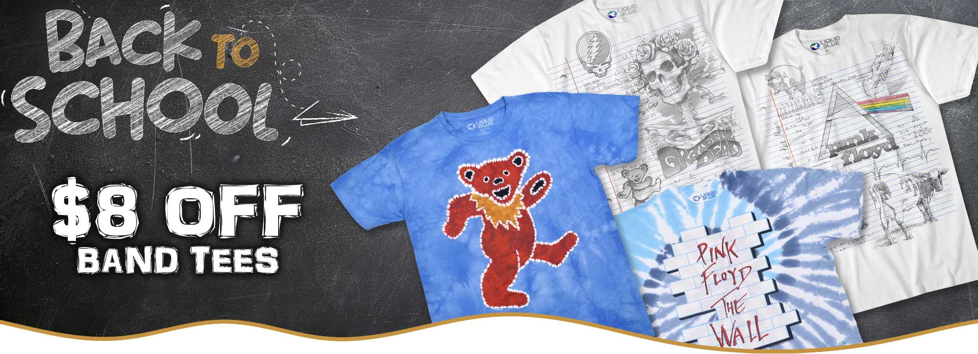 $8 OFF Back to School Sale &ndash; Rock the halls repping your favorite band!