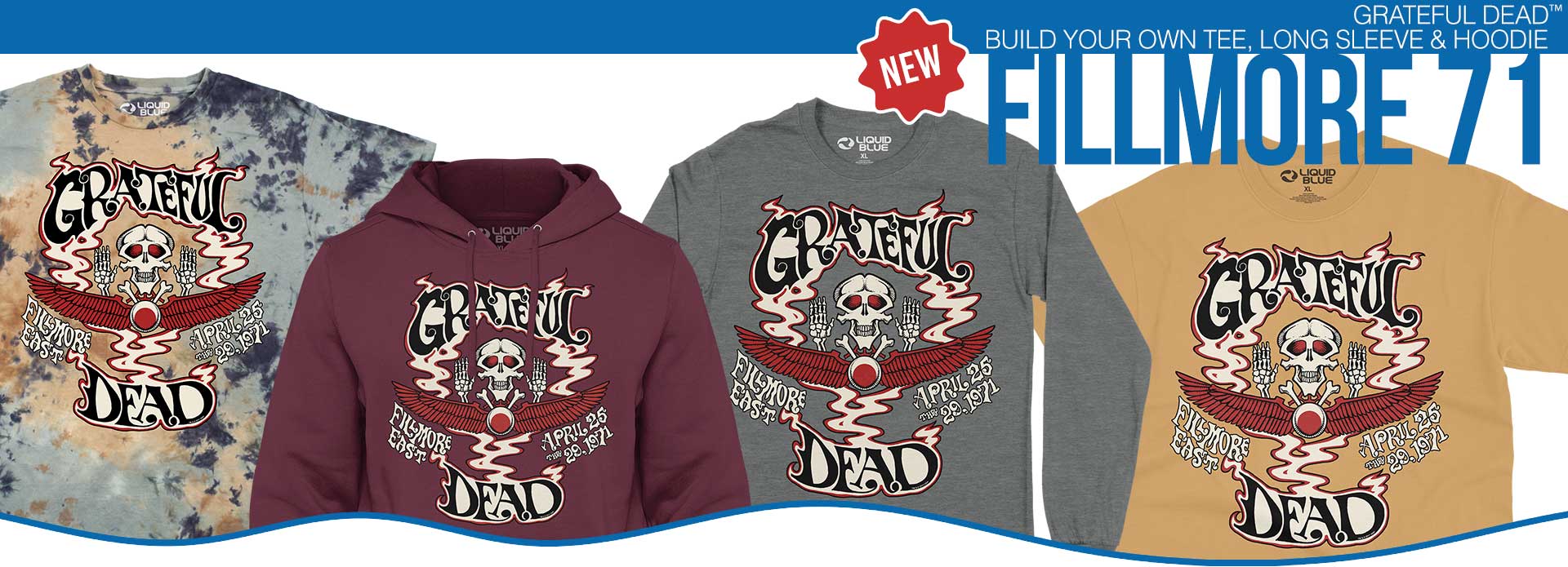 Who remembers Fillmore East 1971? NEW Grateful Dead Build Your Own Tee, Long Sleeve &amp; Hoodie just dropped