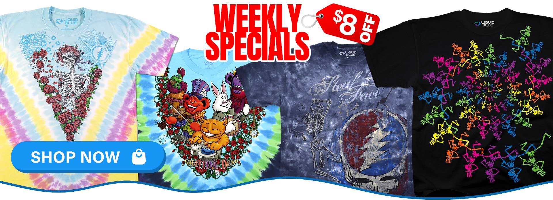 $8 OFF Grateful Dead Weekly Specials T-Shirt Tees