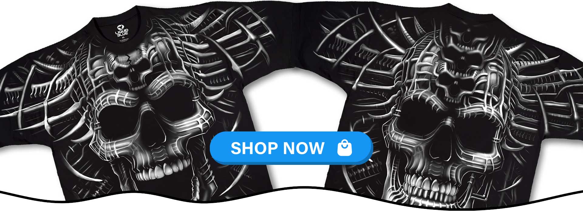 Odessa Azion HBO I Love LA Black Skull All Over Printed Tee