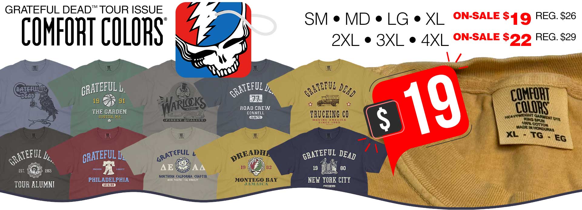On-Sale Grateful Dead (10) Comfort Colors Tees from $19