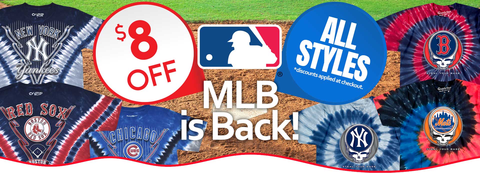 MLB is back $8 OFF All Baseball styles!