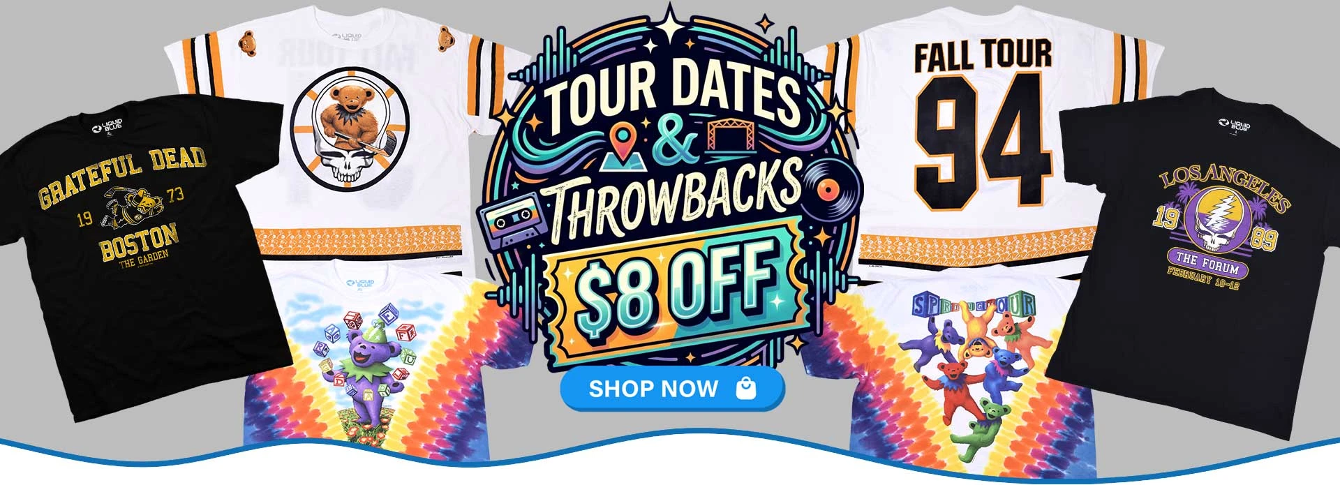 Get $8 OFF Tour Dates &amp; Throwbacks, Vintage Tees 