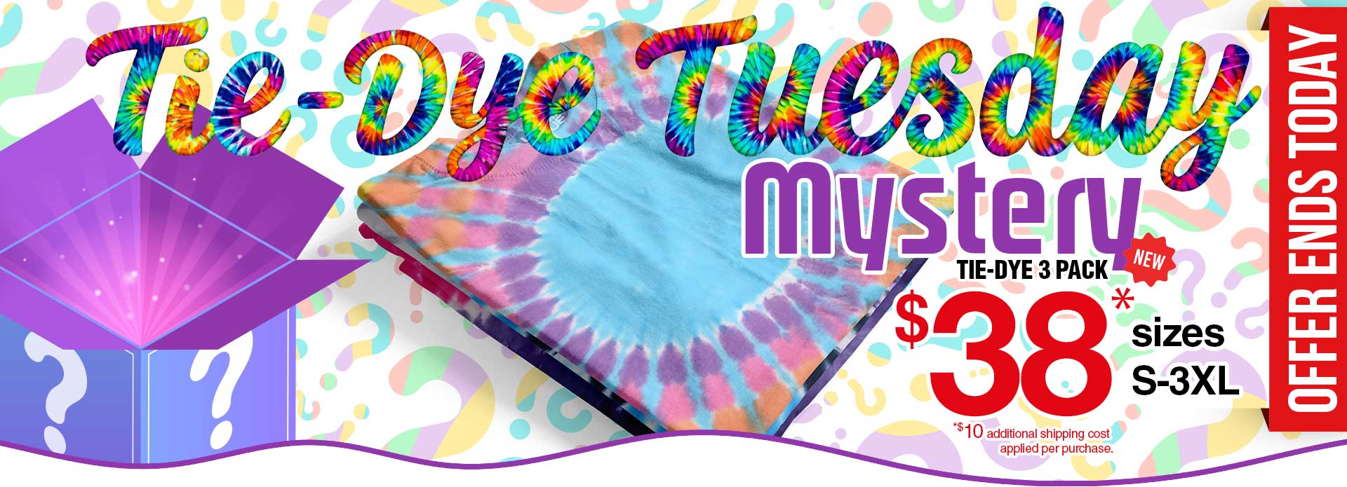 Tie-Dye Mystery Pack is back Today Only! It's Tie-Dye Tuesday!