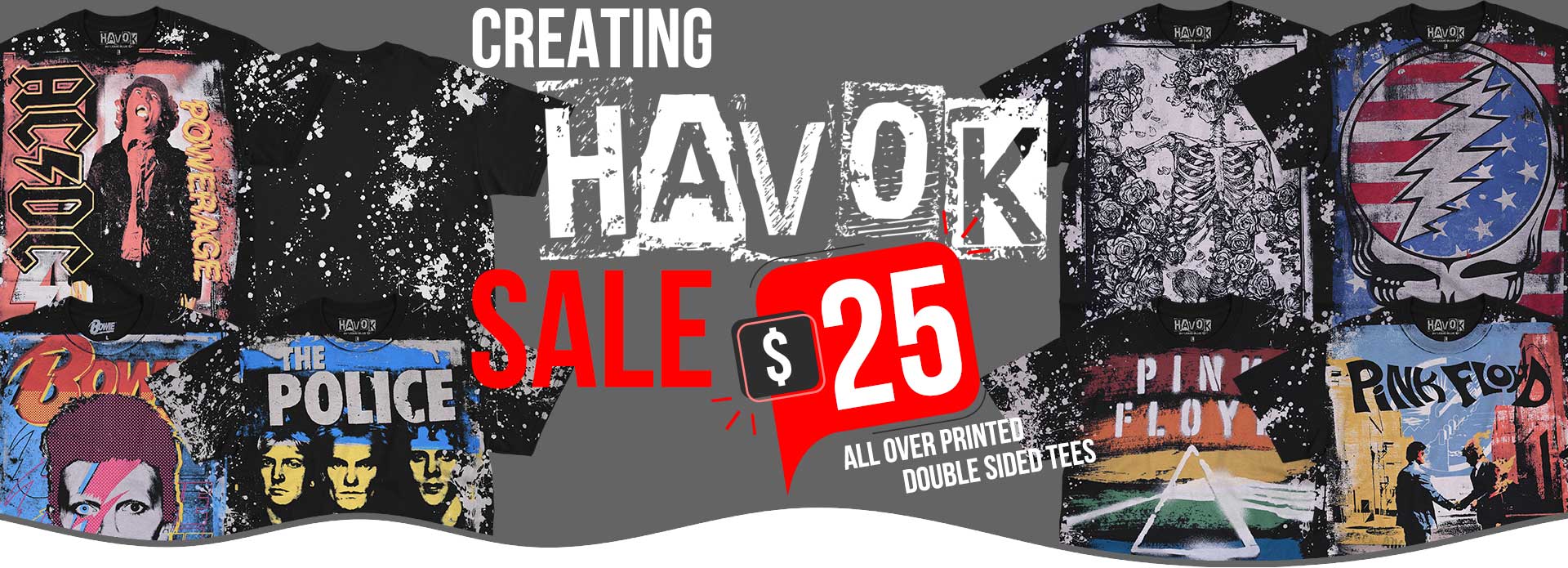 Creating HAVOK Sale $25 Tees 