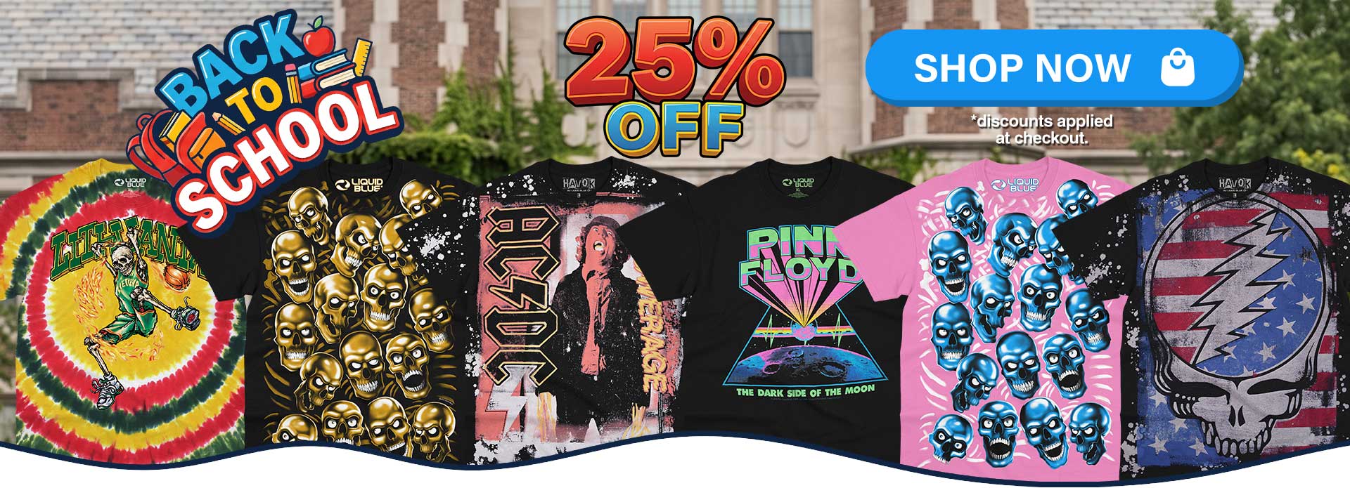 25% OFF Back To School Skull Pile, Blacklight, Dunker &amp; Havok Designs
