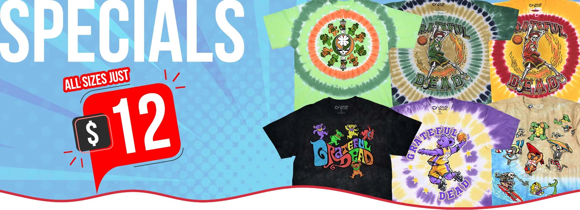 $12 Specials all sizes just 12 bucks!