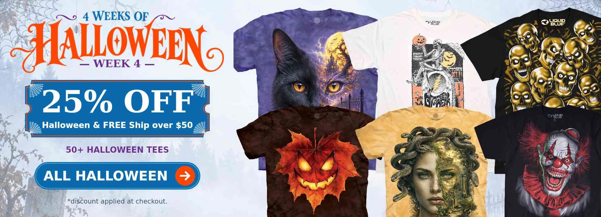 25% OFF Halloween &amp; FREE Ship over $50