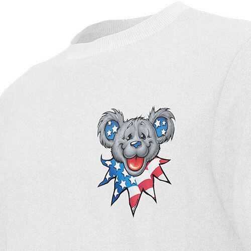GRATEFUL DEAD PATRIOT BEAR HEAD CHEST