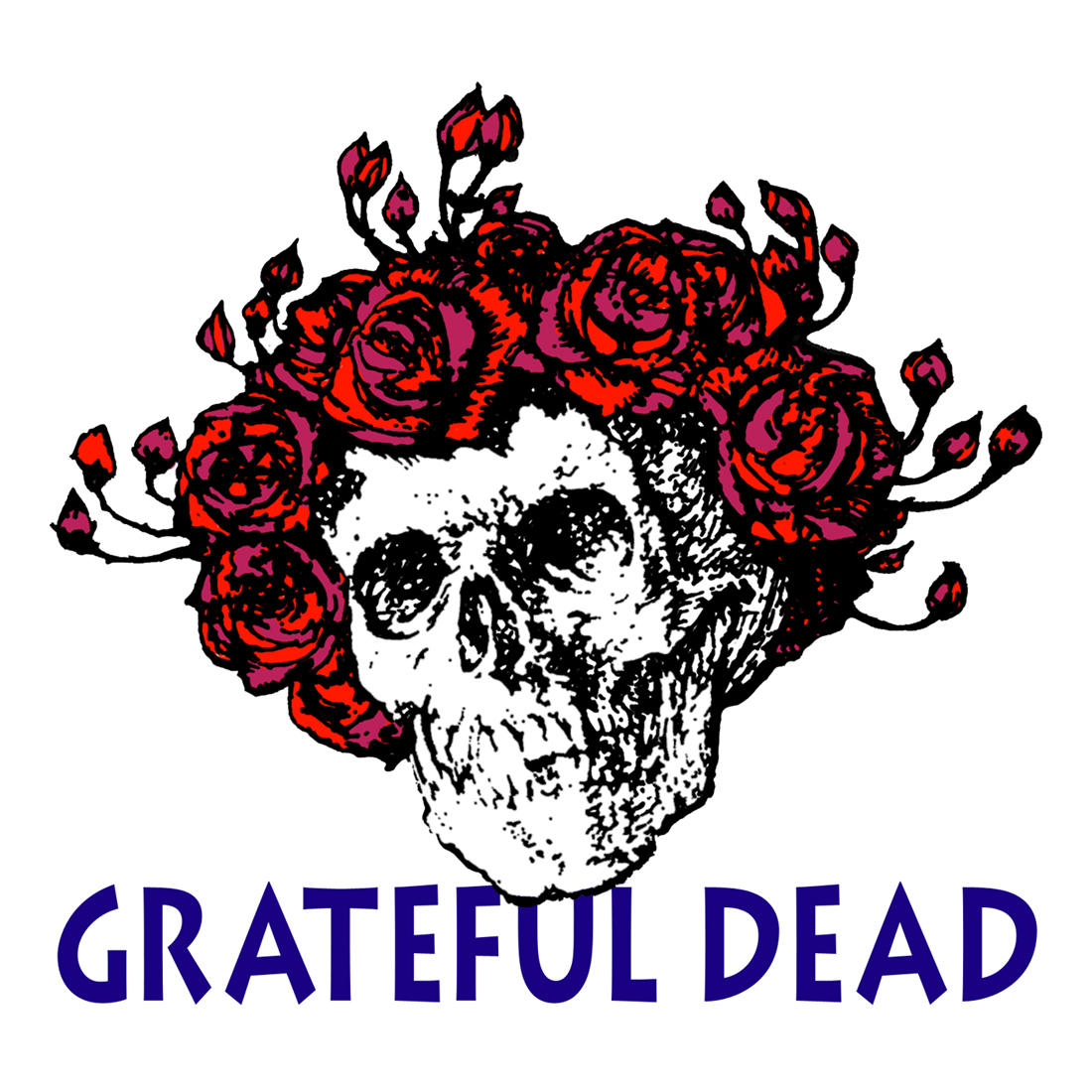 Grateful Dead Bertha Sticker Liquid Blue