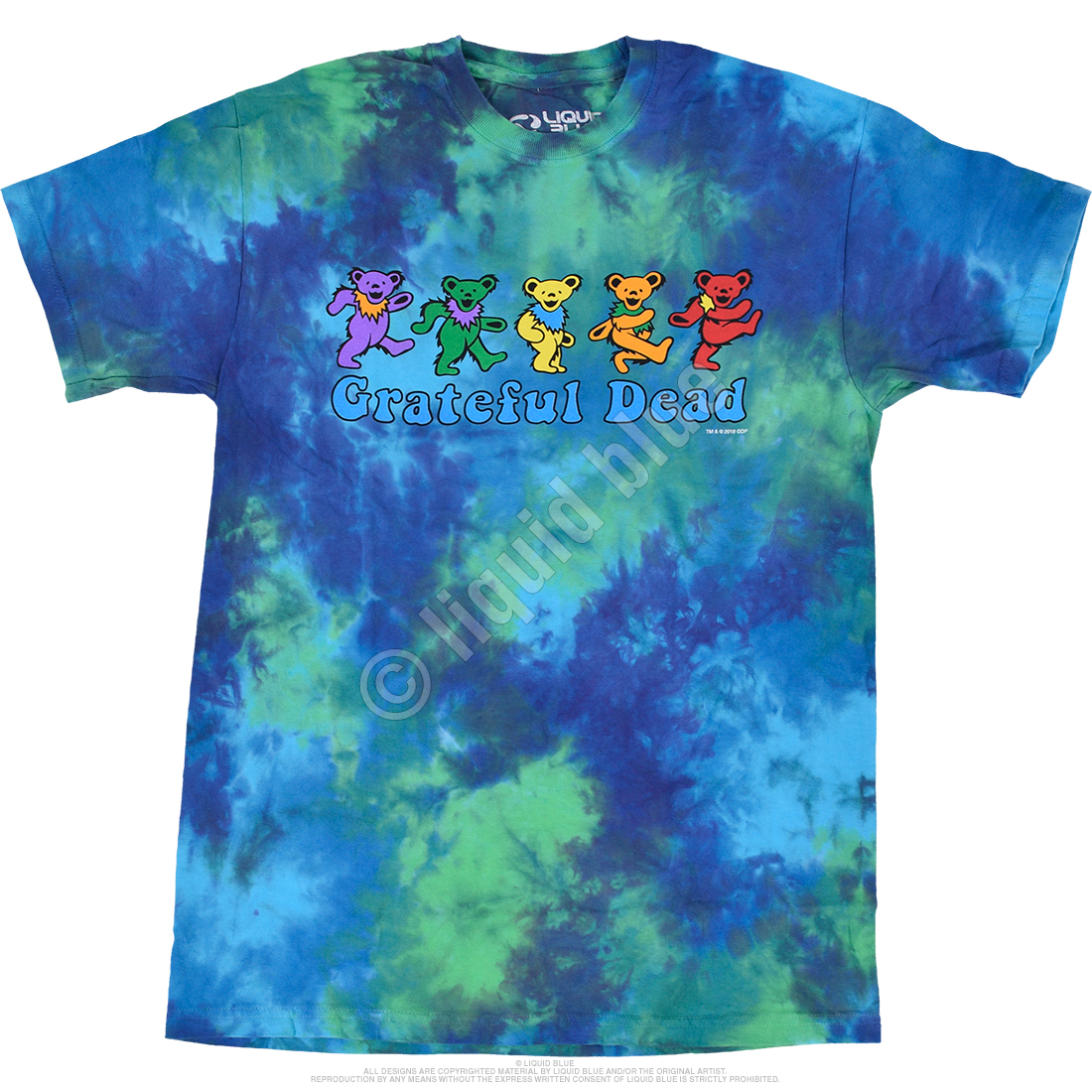 Liquid Blue Grateful Dead Amusement Park Tie-Dye T-Shirt XLarge