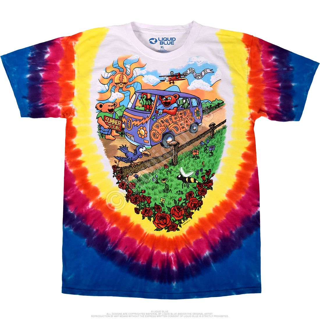 The Boho Depot Never Dead Grateful Dead Shirt from Liquid Blue, 2XL