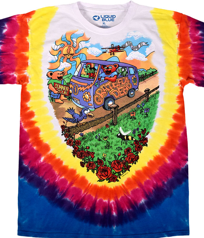 Grateful Dead Spring Training Tie-Dye T-Shirt Tee Liquid Blue