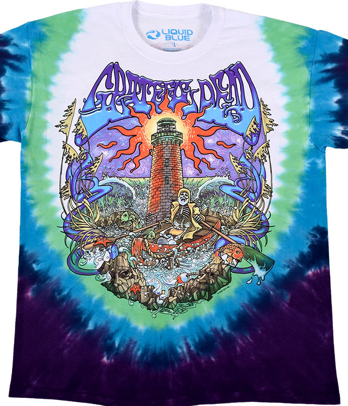 Grateful Dead Highgate Tie-Dye T-Shirt Tee Liquid Blue