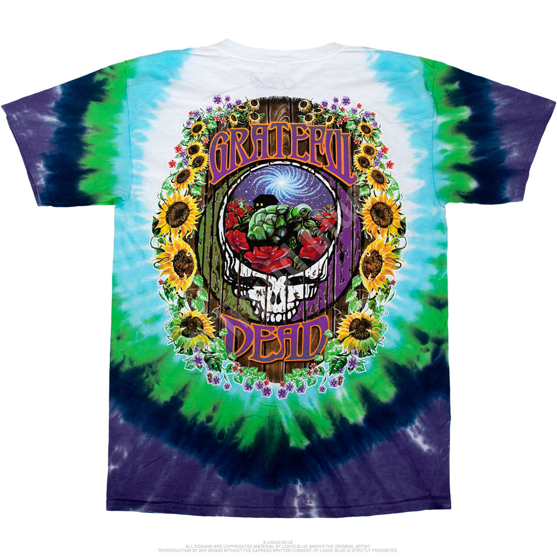 Buy Liquid Blue Men's Grateful Dead-Terrapin Moon T-Shirt, Tie Dye, Medium  at