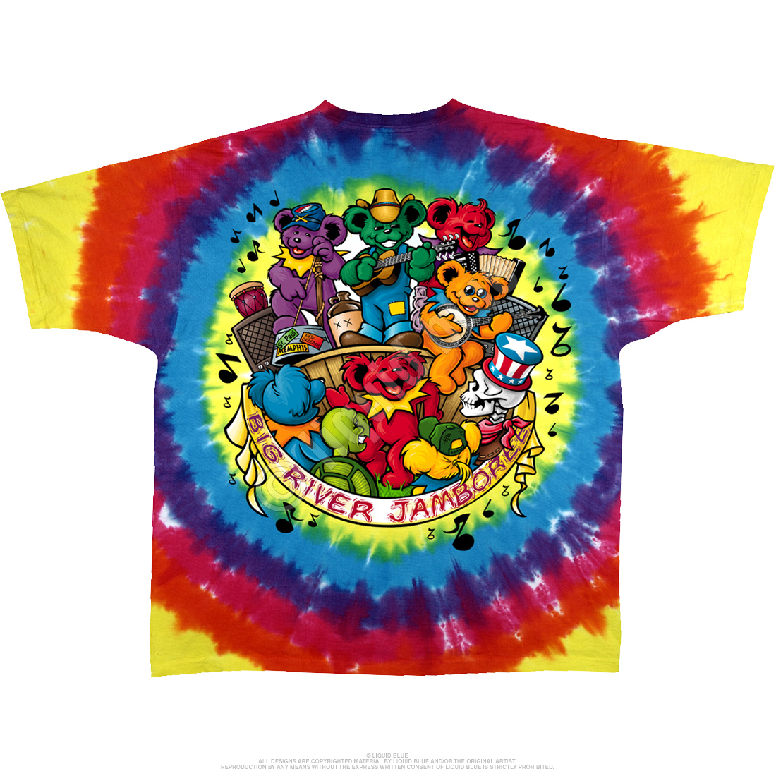 Grateful Dead Bear Jamboree Tie-Dye Long Sleeve Shirt