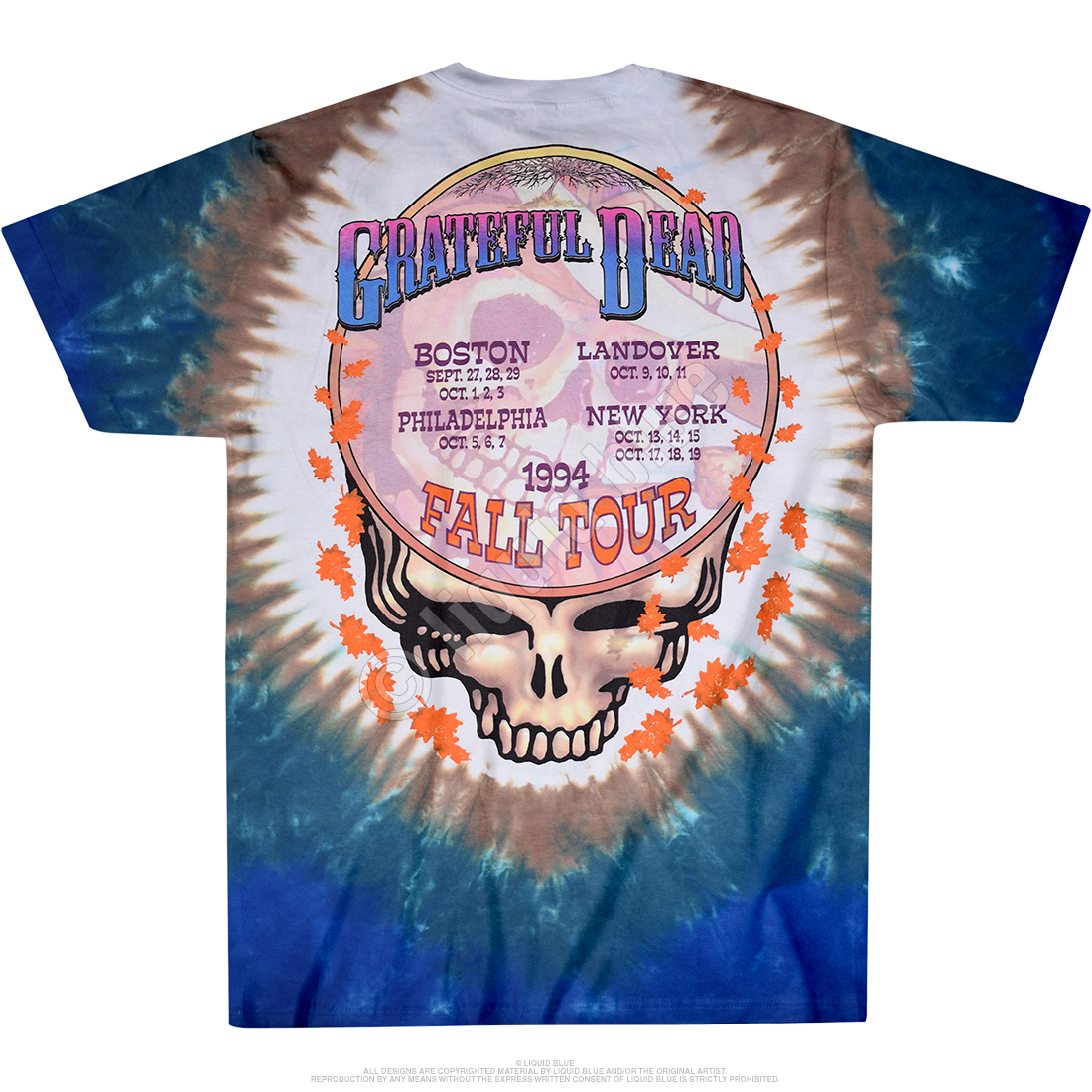 Vintage 1992 Grateful Dead spring tour liquid blue